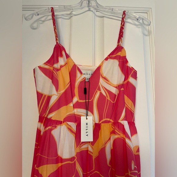 Milly Stencil Floral Print Britney Dress 0 - Picture 4 of 4